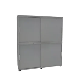 Schiebetürenschrank, B 1350 Mm, 4 OH, Silber