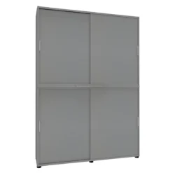 Schiebetürenschrank, B 1600 Mm, 6 OH, Silber