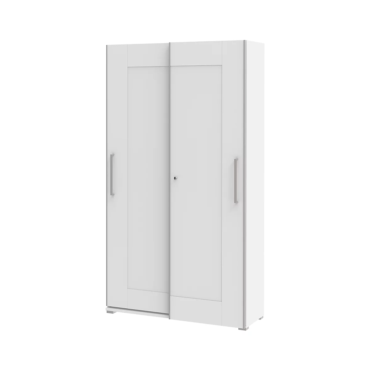 Schiebetürenschrank TEQSTYLE, 5 OH, B 1600 X T 419 X H 2185 Mm, Weiß/weiß 1 Schiebetürenschrank TEQSTYLE, 5 OH, B 1600 X T 419 X H 2185 Mm, Weiß/weiß