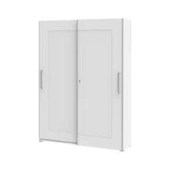 Schiebetürenschrank TEQSTYLE, 5 OH, B 2000 X T 419 X H 2185 Mm, Weiß/weiß