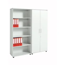 Schrank, Holz, 4 Böden, 5 OH, B 800 X T 400 X H 1877 Mm, Abschließbar, Lichtgrau -Berühmt Büromöbel Geschäft schrank holz 4 boeden 5 oh b 800 x t 400 x h 1877 mm abschliessbar lichtgrau img SI 112659 D cut A6