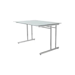 Schreibtisch Toledo, Höhenverstellbar, C-Fuß, Glasplatte, B 1200 X T 800 Mm