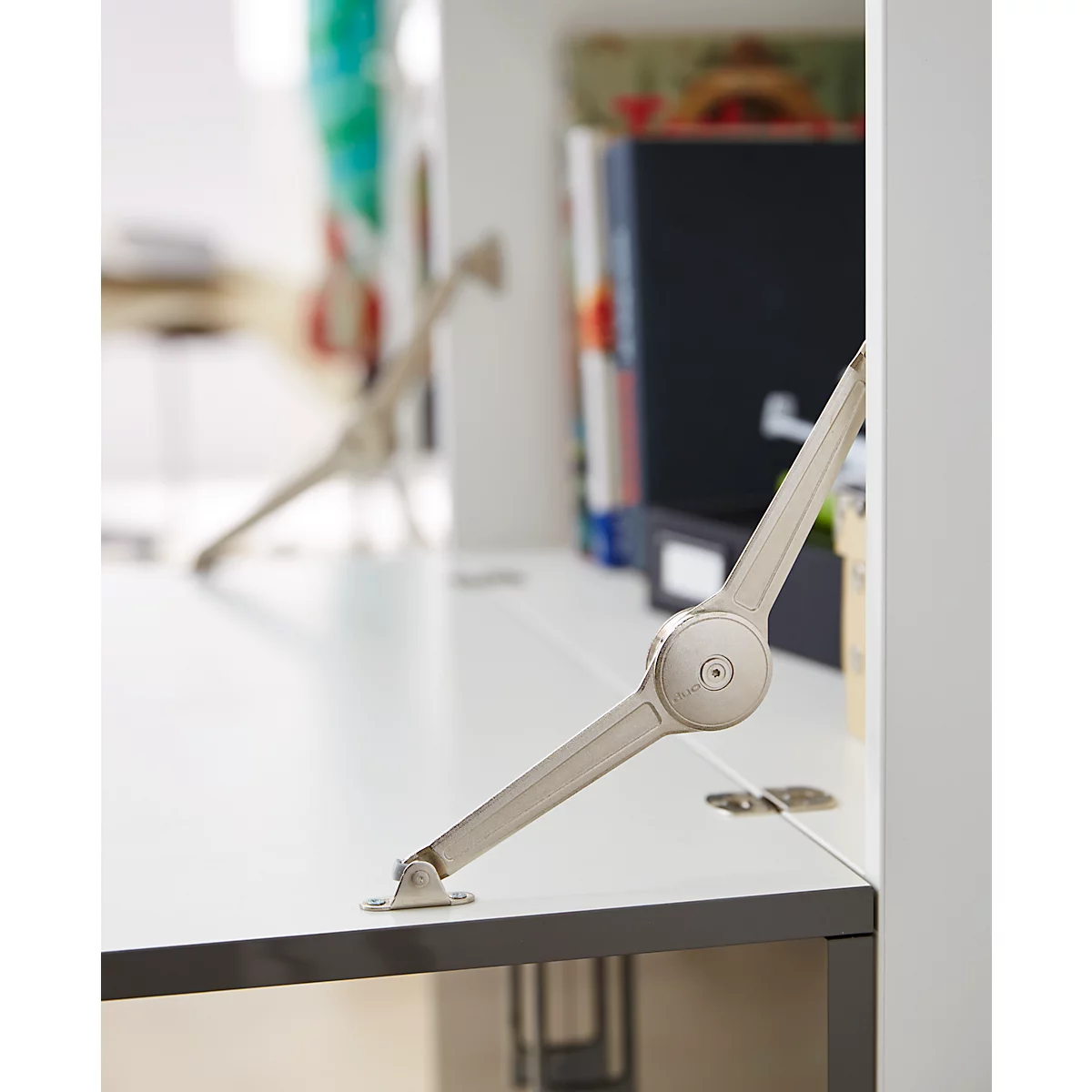 Sekretär, Ideal Für Das Home Office, Ausklappbare Schreibfläche, 2 Fächer Hinter Flügeltüren, Lenkrollen, Holz, B 900 X T 450 X H 1200 Mm, Weiß/weiß 5 Sekretär, Ideal Für Das Home Office, Ausklappbare Schreibfläche, 2 Fächer Hinter Flügeltüren, Lenkrollen, Holz, B 900 X T 450 X H 1200 Mm, Weiß/weiß – Bild 5