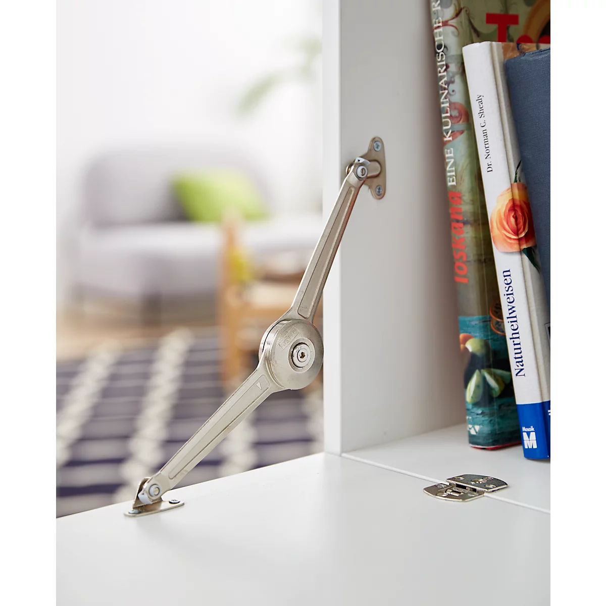 Sekretär, Ideal Für Das Home Office, Ausklappbare Schreibfläche, 2 Fächer Hinter Flügeltüren, Lenkrollen, Holz, B 900 X T 450 X H 1200 Mm, Weiß/weiß 6 Sekretär, Ideal Für Das Home Office, Ausklappbare Schreibfläche, 2 Fächer Hinter Flügeltüren, Lenkrollen, Holz, B 900 X T 450 X H 1200 Mm, Weiß/weiß – Bild 6