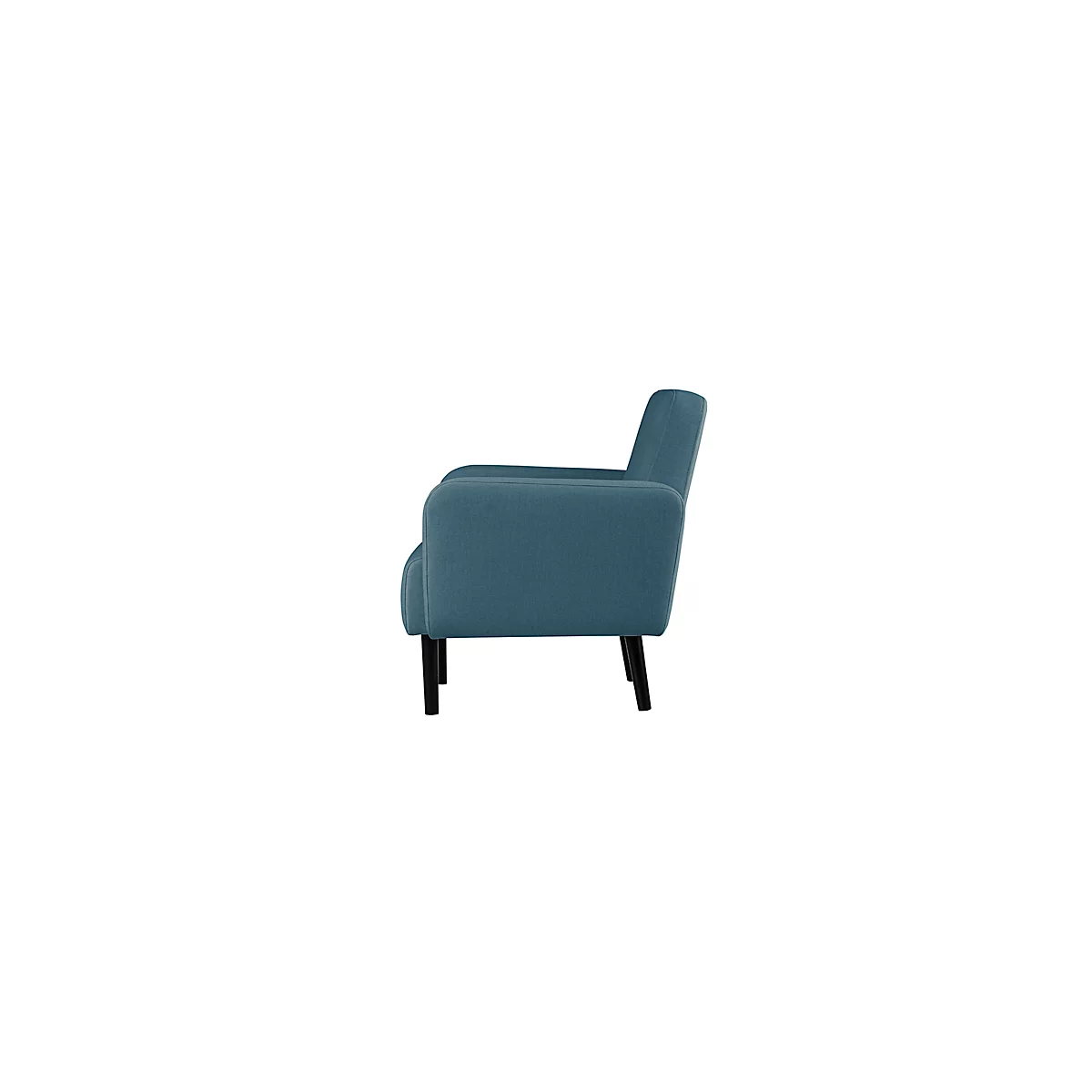 Sessel EasyChair® By Paperflow LISBOA, Stoffbezug Blau, Fußgestell Schwarz, B 710 X T 815 X H 830 Mm 3 Sessel EasyChair® By Paperflow LISBOA, Stoffbezug Blau, Fußgestell Schwarz, B 710 X T 815 X H 830 Mm – Bild 3