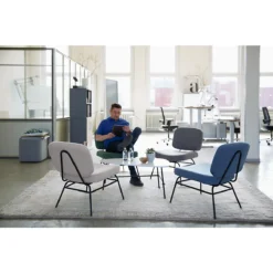 Sessel Paperflow Curve, Industrial Design, Polyesterbezug, Gestell Stahl & Sperrholz, B 570 X T 710 X H 755 Mm, Grau -Berühmt Büromöbel Geschäft sessel paperflow curve industrial design polyesterbezug gestell stahl sperrholz b 570 x t 710 x h 755 mm grau img SI 140983 G A4