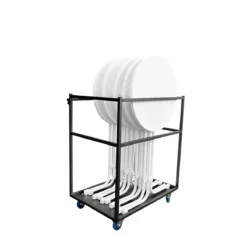 Setangebot 1 Transportwagen Und 5 Stehtische, Klappbare Tische