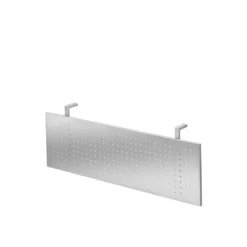 Sichtblende Jena, Für Eckwinkel 90°, B 800 X T 800 Mm, Gelocht, Metall Silberfarben Einbrennlackiert