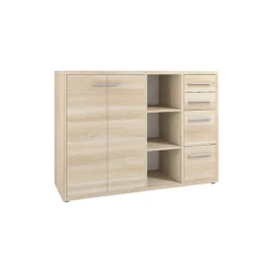 Sideboard-Kombination Player, 3 Regalfächer, 4 Schubladen, 2 Türen, B 1557 Mm, Eiche