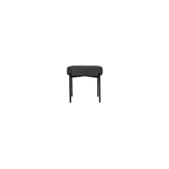 Sitzbank EasyChair® By Paperflow GAIA, Oval S, Desinfektionsmittelbeständiger Kunstlederbezug Schwarz, 4-Fußgestell Mattschwarz, B 490 X T 380 X H 455 Mm