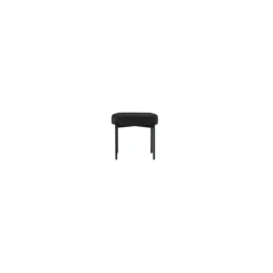 Sitzbank EasyChair® By Paperflow GAIA, Oval S, Samtbezug Schwarz, 4-Fußgestell Mattschwarz, B 490 X T 380 X H 455 Mm