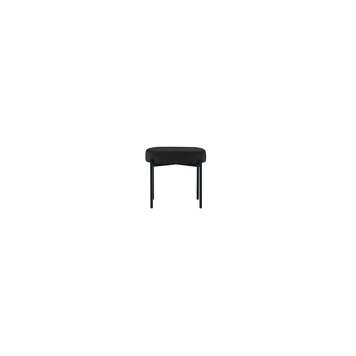 Sitzbank EasyChair® By Paperflow GAIA, Oval S, Samtbezug Schwarz, 4-Fußgestell Mattschwarz, B 490 X T 380 X H 455 Mm 1 Sitzbank EasyChair® By Paperflow GAIA, Oval S, Samtbezug Schwarz, 4-Fußgestell Mattschwarz, B 490 X T 380 X H 455 Mm