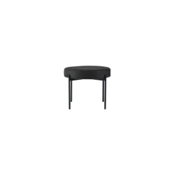 Sitzbank EasyChair® By Paperflow GAIA, Rund, Desinfektionsmittelbeständiger Kunstlederbezug Schwarz, 4-Fußgestell Mattschwarz, B 575 X T 575 X H 455 Mm