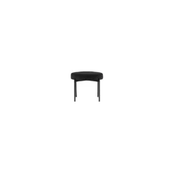 Sitzbank EasyChair® By Paperflow GAIA, Rund, Samtbezug Schwarz, 4-Fußgestell Mattschwarz, B 575 X T 575 X H 455 Mm