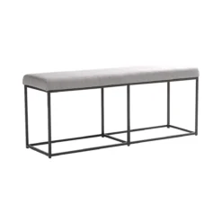 Sitzbank Paperflow Cube, Für 3 Personen, Industrial Design, Polyesterbezug, Gestell Stahl & Sperrholz, B 1200 X T 360 X H 495 Mm, Grau