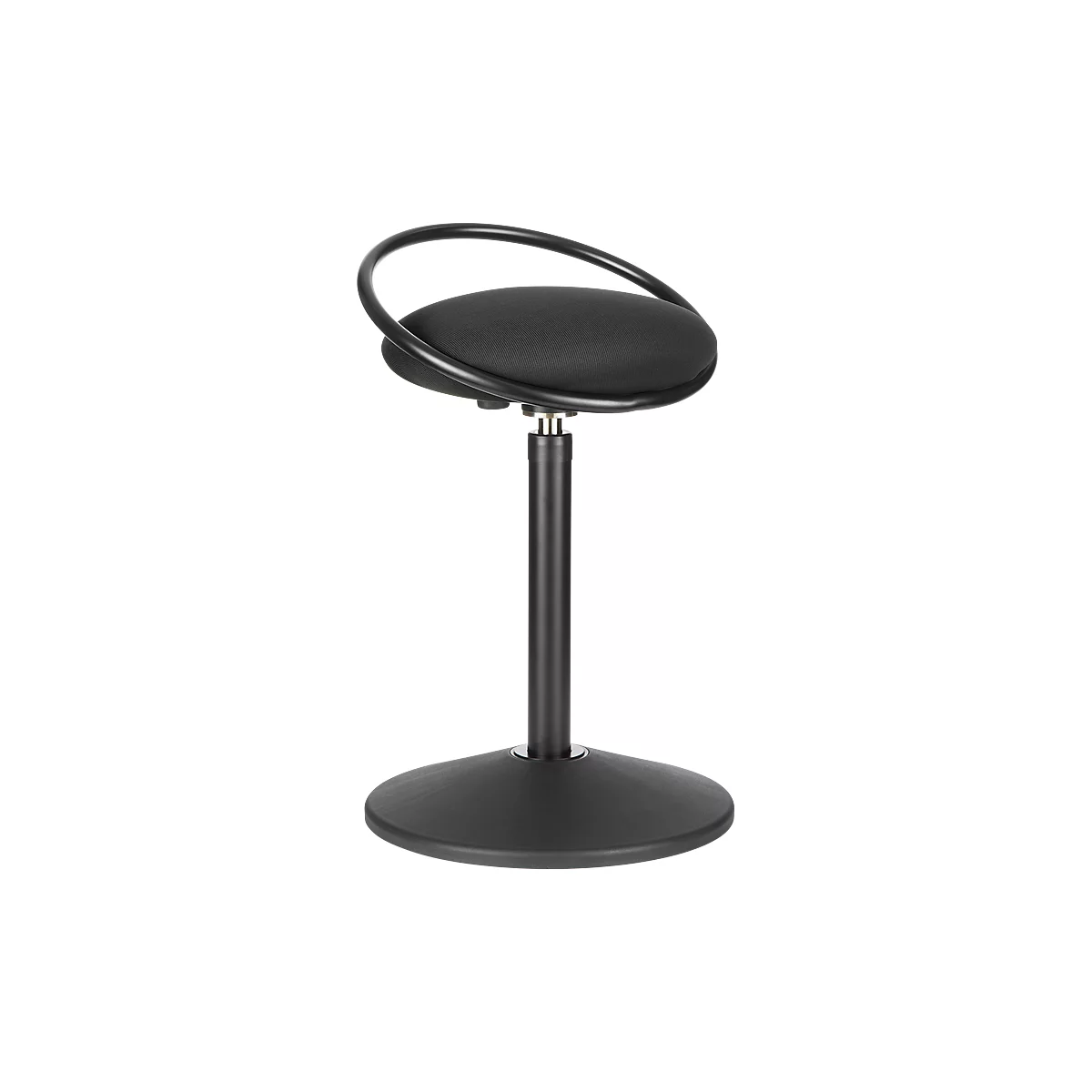 Sitzhocker ROVO SOLO Mit Ring, 3D-Gestrick, Schwarz/schwarz 1 Sitzhocker ROVO SOLO Mit Ring, 3D-Gestrick, Schwarz/schwarz