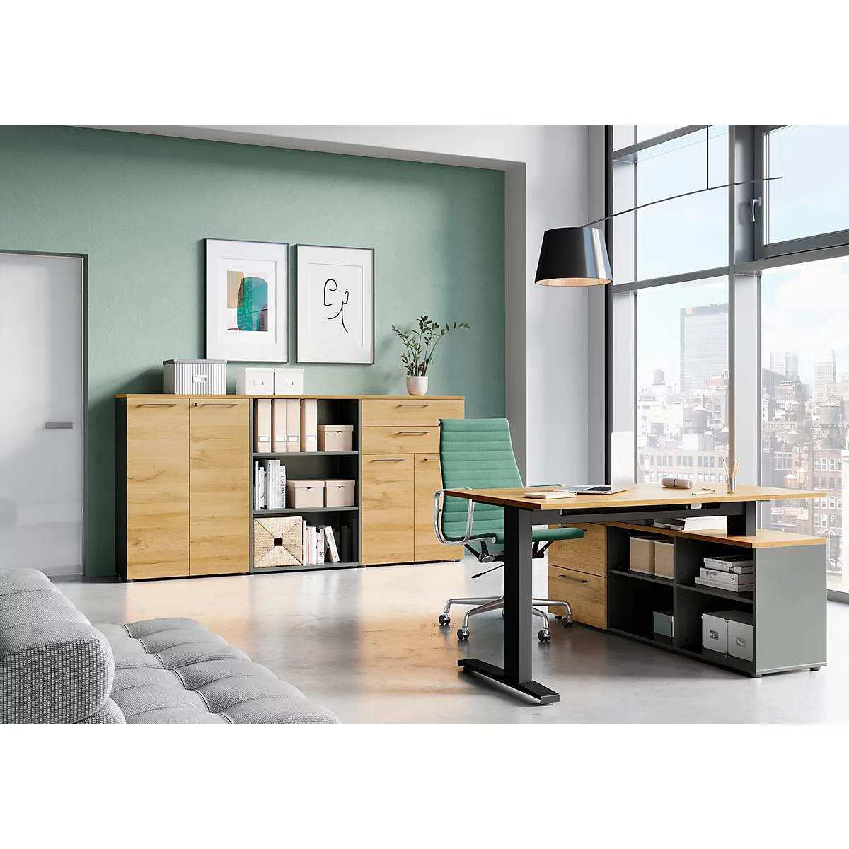 Sitzkissen Agenda Home, Passend Zu Winkelschreibtisch Mit Sideboard, Anthrazit 3 Sitzkissen Agenda Home, Passend Zu Winkelschreibtisch Mit Sideboard, Anthrazit – Bild 3