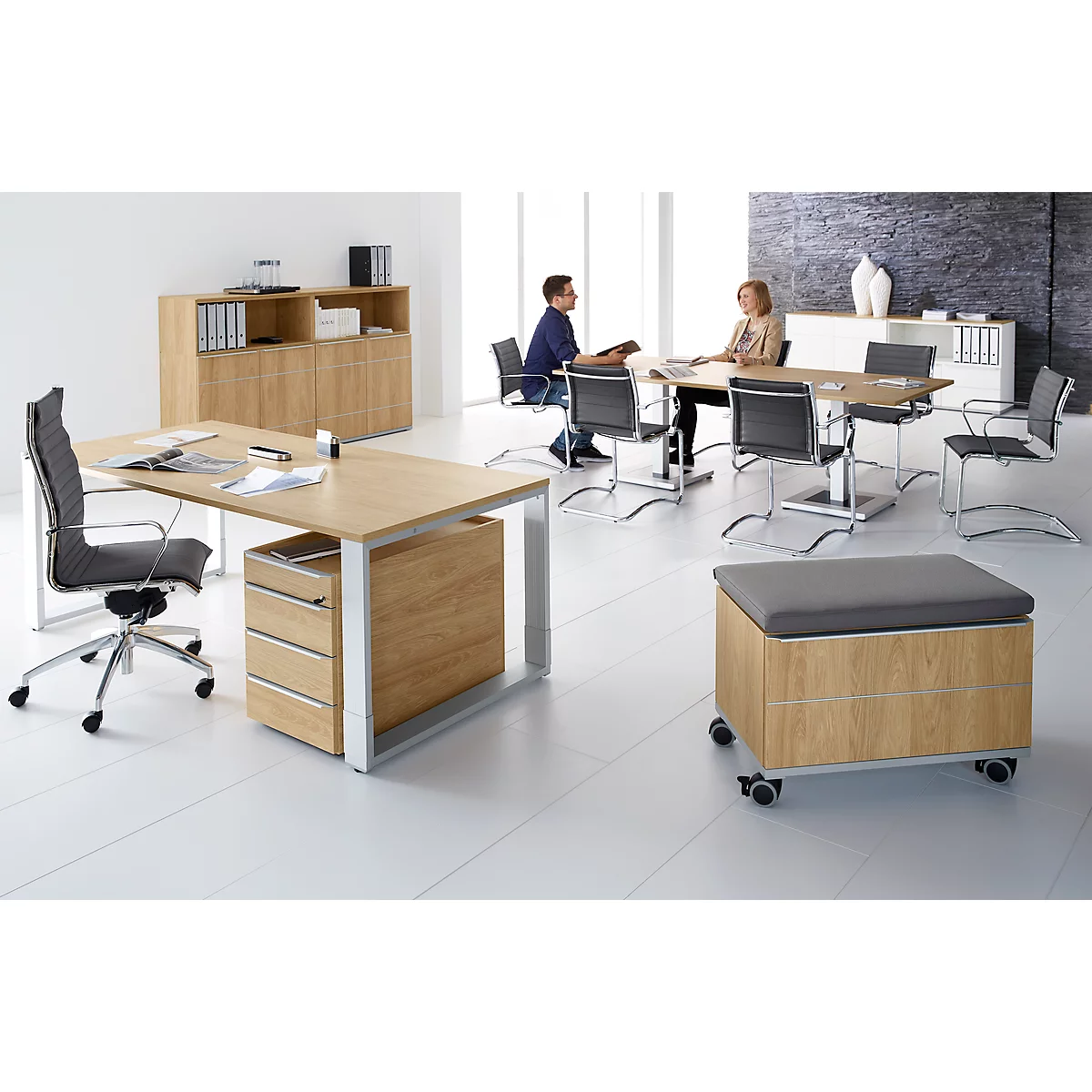 Sitzkissen QUANDOS BOX, B 800 X T 440 X H 50 Mm, Grau 2 Sitzkissen QUANDOS BOX, B 800 X T 440 X H 50 Mm, Grau – Bild 2