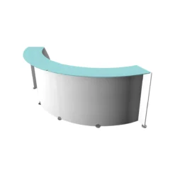 Spirit Empfangstheke, 2 Elemente, Halbrund, Weiß