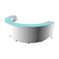 Spirit Empfangstheke, 3 Elemente, Halbrund, Weiß