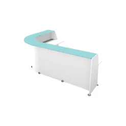 Spirit Empfangstheke, 4 Elemente, L-förmig, Weiß