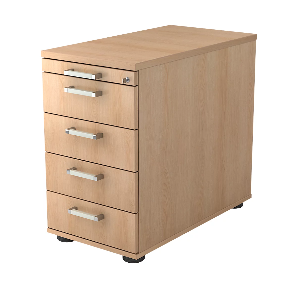 Standcontainer TARVIS, 1 Utensilienauszug, Abschließbar, 4 Schübe, B 428 X T 800 X H 720-760 Mm, Eiche-Dekor 1 Standcontainer TARVIS, 1 Utensilienauszug, Abschließbar, 4 Schübe, B 428 X T 800 X H 720-760 Mm, Eiche-Dekor