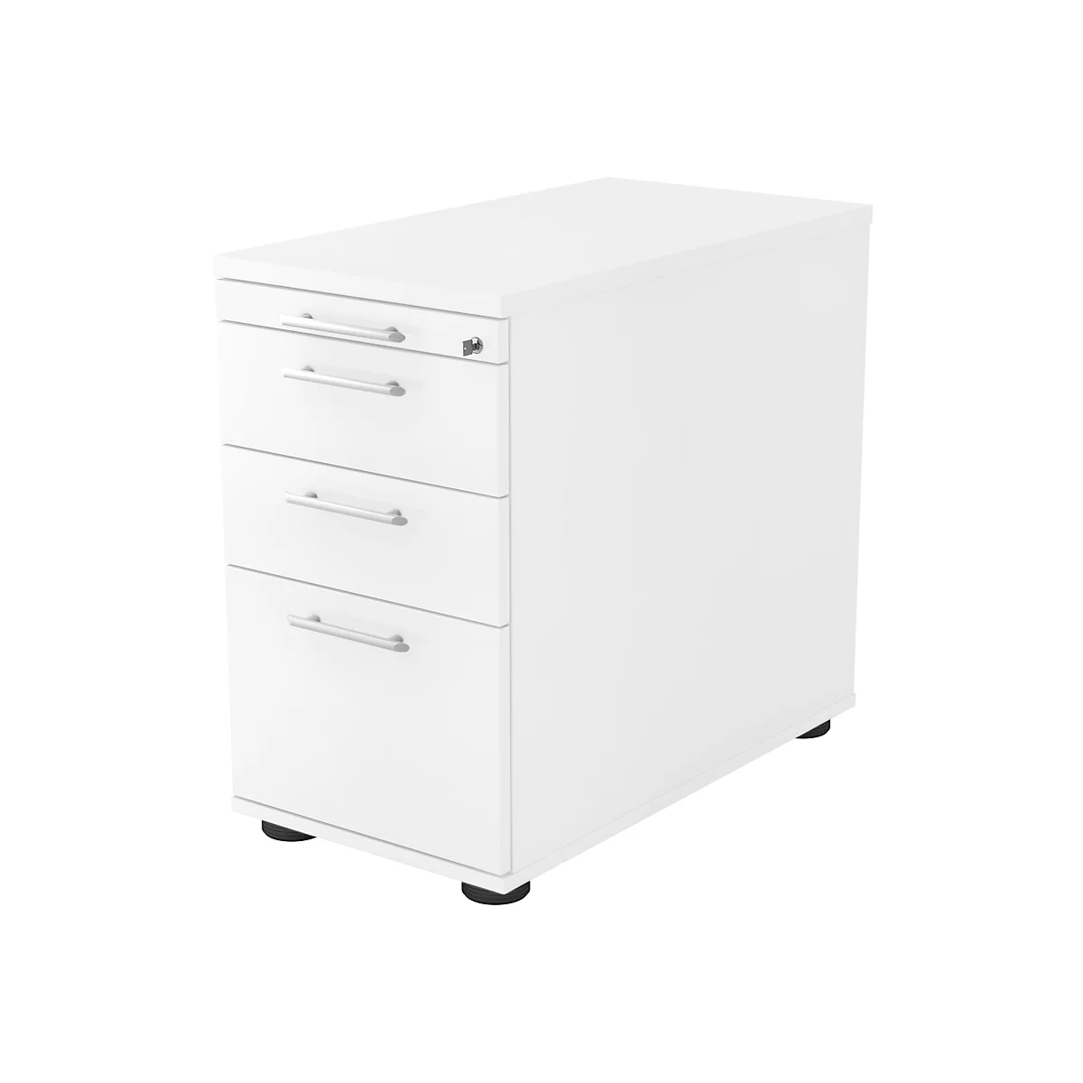 Standcontainer ULM, 1 Utensilienauszug, 2 Schübe, 1 HR-Auszug, B 428 X T 800 X H 720-760 Mm, Weiß/weiß 1 Standcontainer ULM, 1 Utensilienauszug, 2 Schübe, 1 HR-Auszug, B 428 X T 800 X H 720-760 Mm, Weiß/weiß