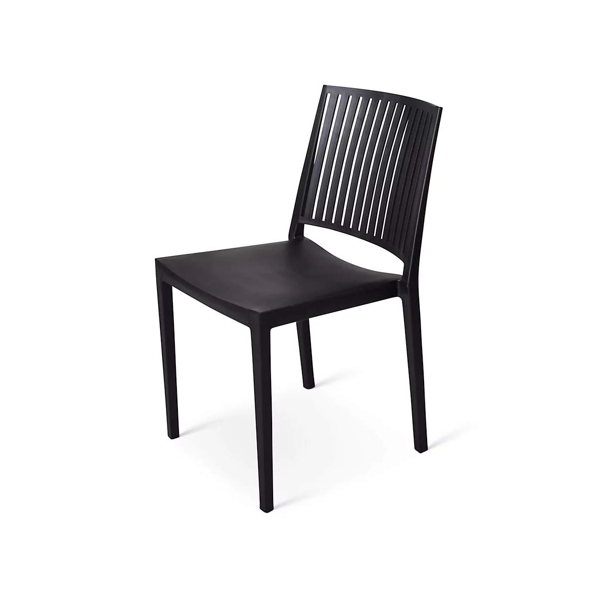 Stapelstuhl Baltimore, Stapelbar Bis 4 Stück, UV- & Wasserbeständig, Sitzhöhe 460 Mm, L 560 X B 460 X H 820 Mm, Polypropylen, Schwarz, 4 Stück 1 Stapelstuhl Baltimore, Stapelbar Bis 4 Stück, UV- & Wasserbeständig, Sitzhöhe 460 Mm, L 560 X B 460 X H 820 Mm, Polypropylen, Schwarz, 4 Stück