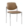 Stapelstuhl Styl, Ohne Armlehnen, Lederoptik, Nougat, Stapelbar Bis Zu 6 Stück
