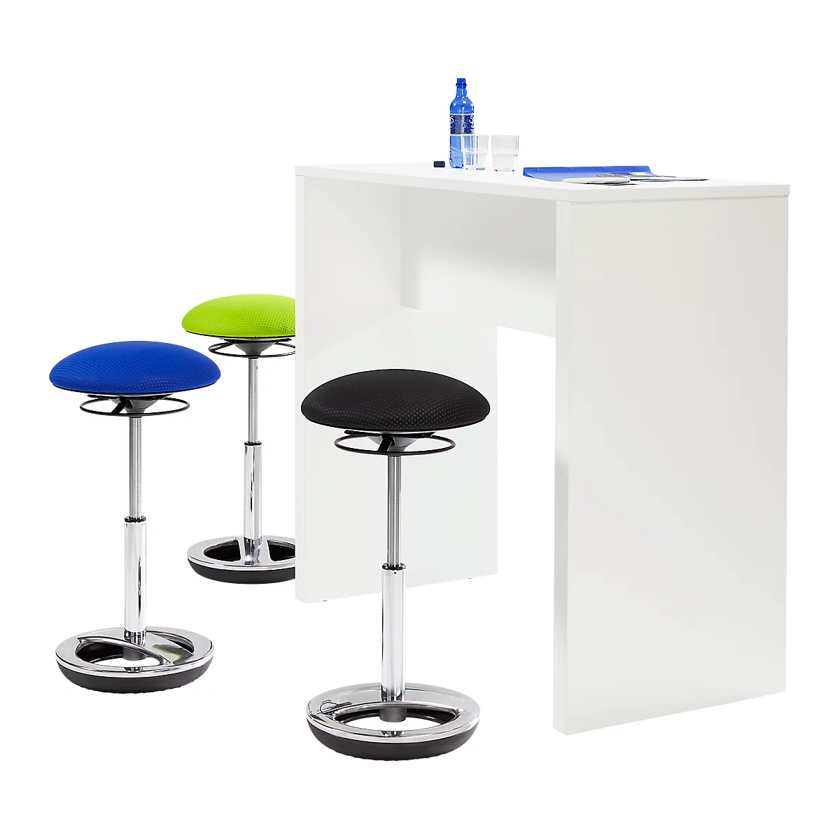 Stehhilfe Sitness HIGH BOB, Für Ergonomisches Sitzen, Höhenverstellbar, Schwingeffekt, H 490-700 Mm, Schwarz, Gestell Verchromt 3 Stehhilfe Sitness HIGH BOB, Für Ergonomisches Sitzen, Höhenverstellbar, Schwingeffekt, H 490-700 Mm, Schwarz, Gestell Verchromt – Bild 3