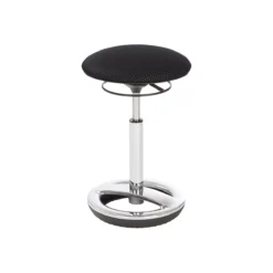 Stehhilfe Sitness HIGH BOB, Für Ergonomisches Sitzen, Höhenverstellbar, Schwingeffekt, H 490-700 Mm, Schwarz, Gestell Verchromt