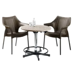 Stehtisch, Bistrotisch, Wetterfest, Ø 700 Mm, Beige Marmoriert -Berühmt Büromöbel Geschäft stehtisch bistrotisch wetterfest 700 mm beige marmoriert img SI 045000 L cut A5