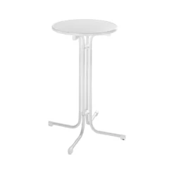 Stehtisch Quickstep Ohne Sonnenschirmöffnung, Desinfektionsmittelbeständig, Ø 700 Mm, Weiß