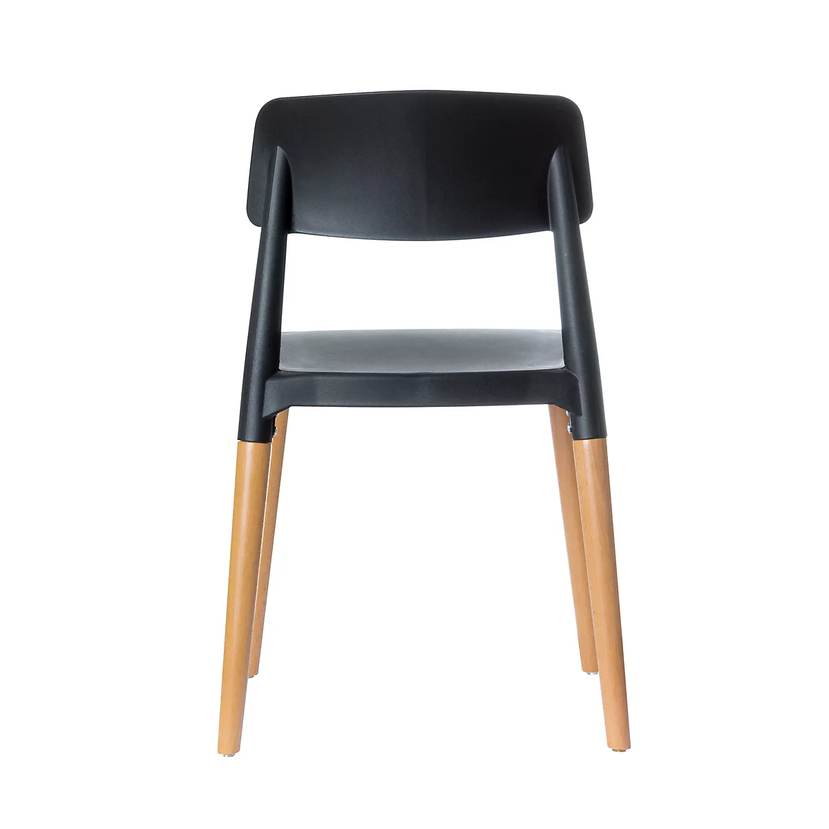 Stuhl Paperflow Glamwood, Massivholz, PP-Sitz, Schwarz, 2er-Set 3 Stuhl Paperflow Glamwood, Massivholz, PP-Sitz, Schwarz, 2er-Set – Bild 3