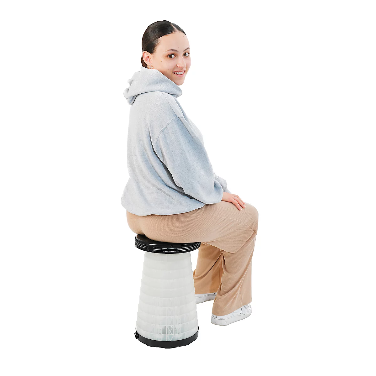 Teleskophocker WEDO® SITTOGLOW®, 3-stufige LED-Funktion, 10-stufig Höhenverstellbar, Trageriemen, Bis 130 Kg, IPX4, B 262 X H 70-420 Mm, Rot 3 Teleskophocker WEDO® SITTOGLOW®, 3-stufige LED-Funktion, 10-stufig Höhenverstellbar, Trageriemen, Bis 130 Kg, IPX4, B 262 X H 70-420 Mm, Rot – Bild 3