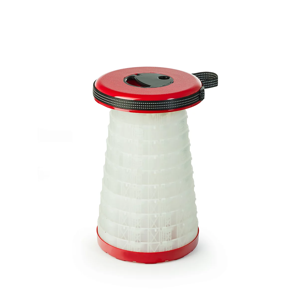 Teleskophocker WEDO® SITTOGLOW®, 3-stufige LED-Funktion, 10-stufig Höhenverstellbar, Trageriemen, Bis 130 Kg, IPX4, B 262 X H 70-420 Mm, Rot 2 Teleskophocker WEDO® SITTOGLOW®, 3-stufige LED-Funktion, 10-stufig Höhenverstellbar, Trageriemen, Bis 130 Kg, IPX4, B 262 X H 70-420 Mm, Rot – Bild 2