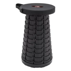 Teleskophocker WEDO SITTOGO, Ø 255 X H 65-440 Mm, Belastbar Bis 130 Kg, Mit Tragegriff & Schulterriemen, Kunststoff, Schwarz