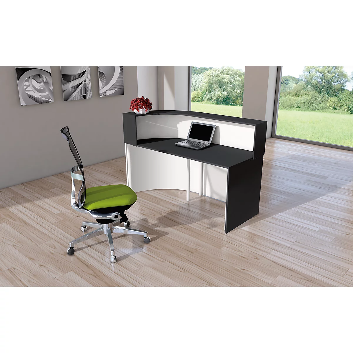 Theke Cento 1, Bestehend Aus 90 Grad Eckelement Und Gerader Theke, Breite 1800 Mm 2 Theke Cento 1, Bestehend Aus 90 Grad Eckelement Und Gerader Theke, Breite 1800 Mm – Bild 2