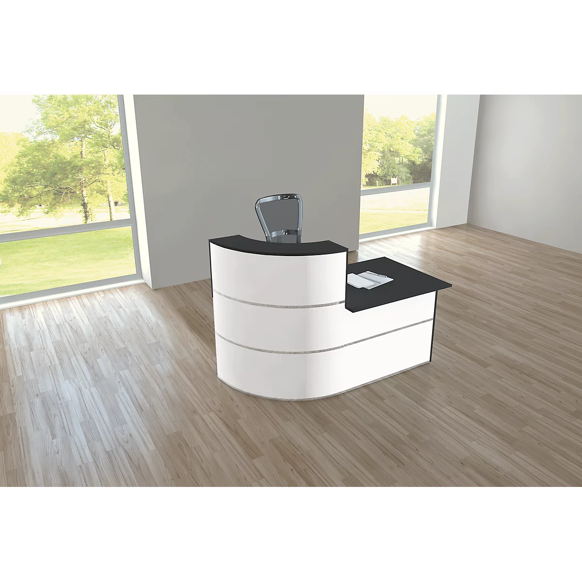 Theke Cento 2, Bestehend Aus 90 Grad Eckelement Und Gerader Theke, Mit Seitenblenden 1 Theke Cento 2, Bestehend Aus 90 Grad Eckelement Und Gerader Theke, Mit Seitenblenden