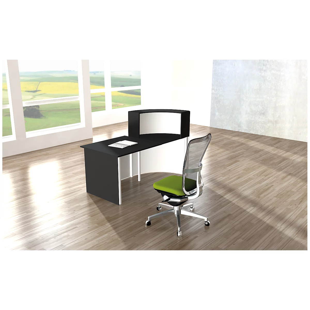 Theke Cento 2, Bestehend Aus 90 Grad Eckelement Und Gerader Theke, Mit Seitenblenden 2 Theke Cento 2, Bestehend Aus 90 Grad Eckelement Und Gerader Theke, Mit Seitenblenden – Bild 2