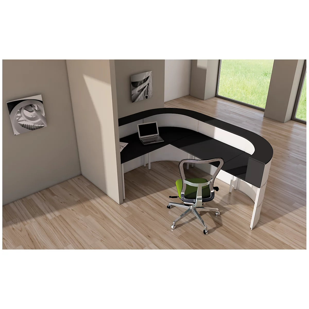 Theke Cento 6, 2 Eckelemente, 1 Gerades Theken-Elemente Und Tischelement, Sichtblende 2 Theke Cento 6, 2 Eckelemente, 1 Gerades Theken-Elemente Und Tischelement, Sichtblende – Bild 2