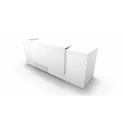 Theke Spezia, Gerade, B 2860 X T 880 X H 1130 Mm, Weiß/weiß