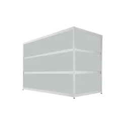 Theke Tool, Gerade, B 1500 X T 800 X H 1100 Mm, Anthrazit/MDF Silber