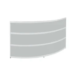 Theke Tool, Rund, B 1940 X T 850 X H 1100 Mm, Anthrazit/MDF Silber