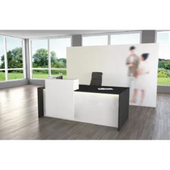 Theke Weiß/anthrazit, B 1800 X T 920 X H 1100 Mm