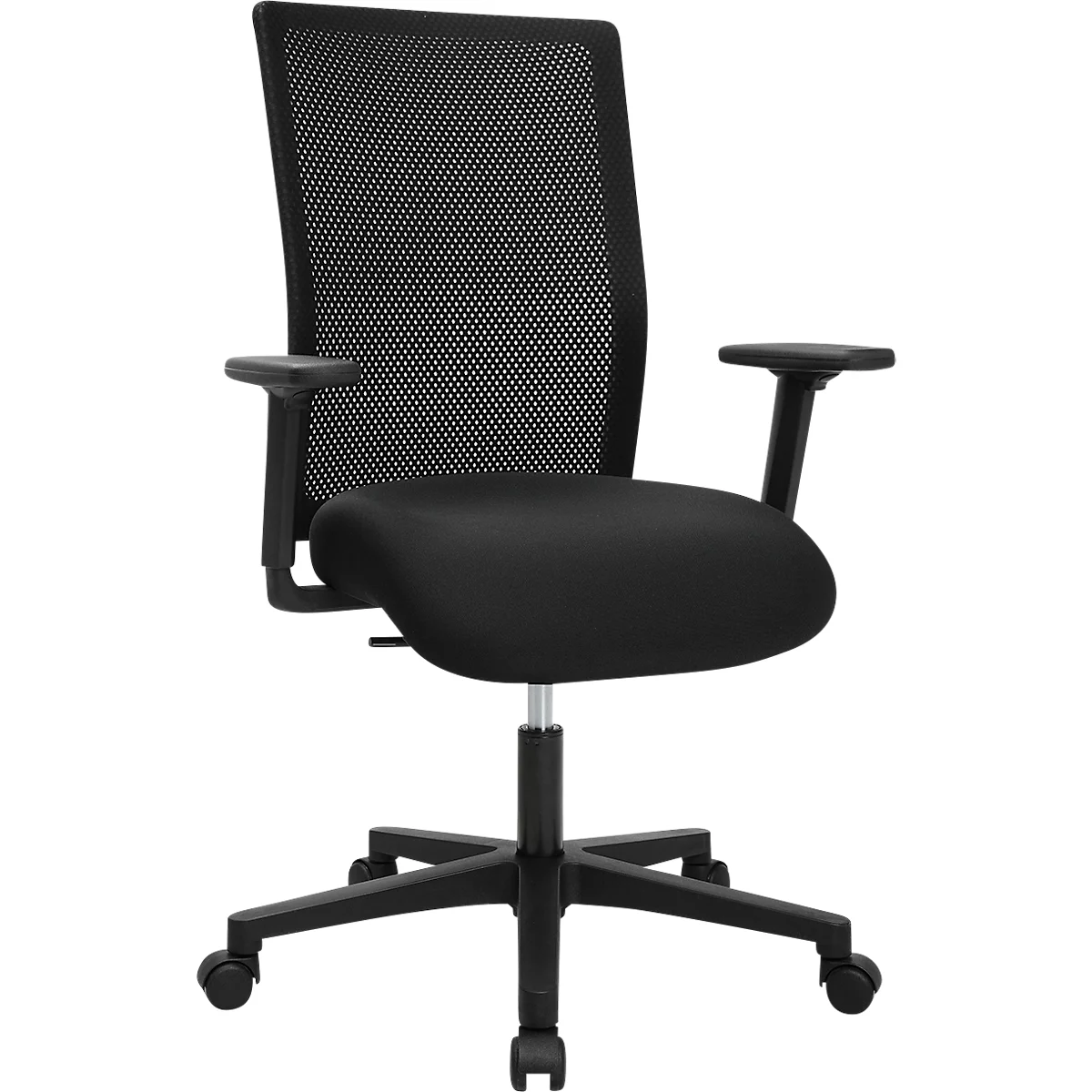 Topstar Bürostuhl Free Point, Mit Armlehnen, Wippmechanik, Muldensitz, Netzrücken, Schwarz 1 Topstar Bürostuhl Free Point, Mit Armlehnen, Wippmechanik, Muldensitz, Netzrücken, Schwarz