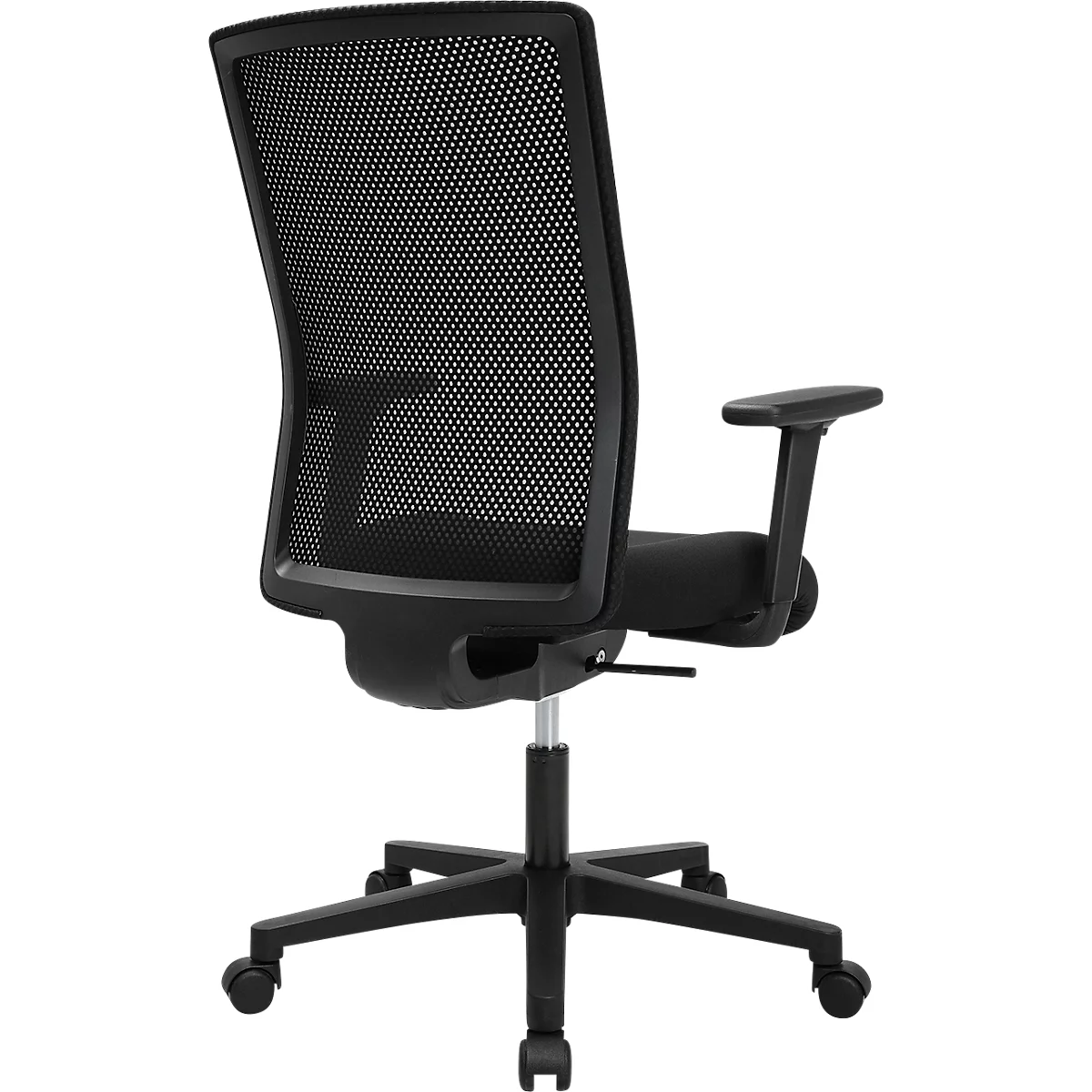 Topstar Bürostuhl Free Point, Mit Armlehnen, Wippmechanik, Muldensitz, Netzrücken, Schwarz 2 Topstar Bürostuhl Free Point, Mit Armlehnen, Wippmechanik, Muldensitz, Netzrücken, Schwarz – Bild 2