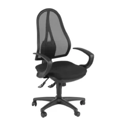 Topstar Bürostuhl OPEN POINT SY, Synchronmechanik, Ohne Armlehnen, Bandscheibensitz, Schwarz
