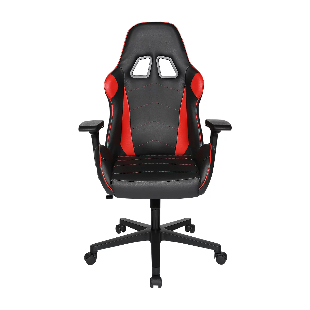Topstar Gaming Stuhl Speed Chair 2, Mit Armlehnen, 3D-Wippmechanik, Muldensitz, Kopfstütze, Schwarz Rot/schwarz 2 Topstar Gaming Stuhl Speed Chair 2, Mit Armlehnen, 3D-Wippmechanik, Muldensitz, Kopfstütze, Schwarz Rot/schwarz – Bild 2