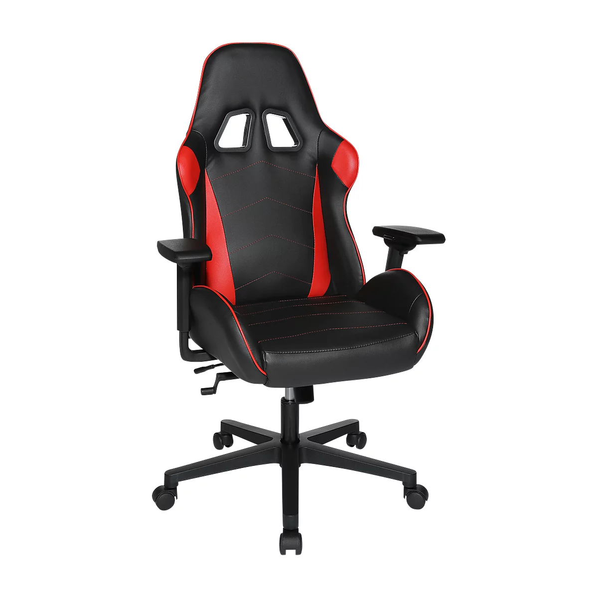 Topstar Gaming Stuhl Speed Chair 2, Mit Armlehnen, 3D-Wippmechanik, Muldensitz, Kopfstütze, Schwarz Rot/schwarz 1 Topstar Gaming Stuhl Speed Chair 2, Mit Armlehnen, 3D-Wippmechanik, Muldensitz, Kopfstütze, Schwarz Rot/schwarz